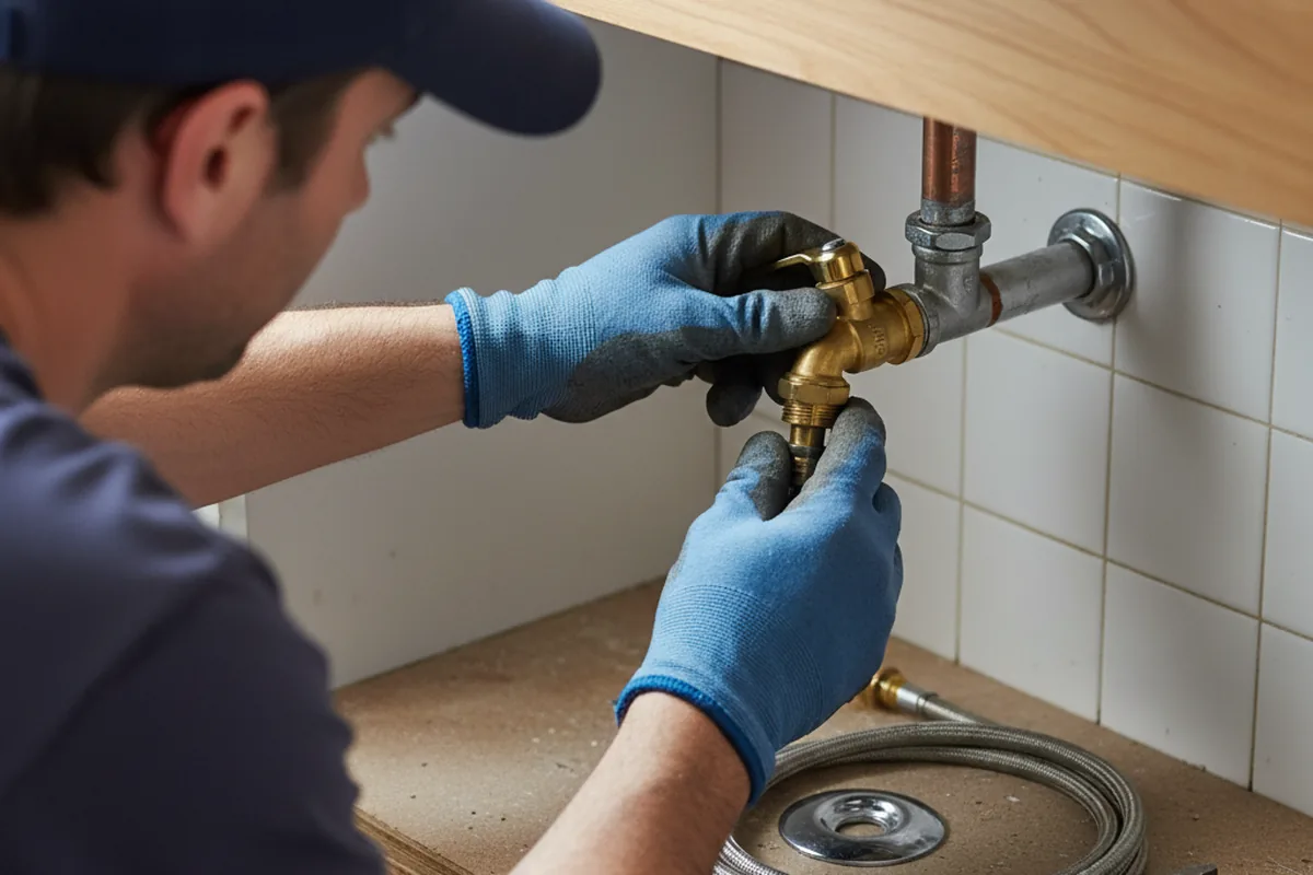 Shutoff valve and fitting work during Emergency Plumbing in California City